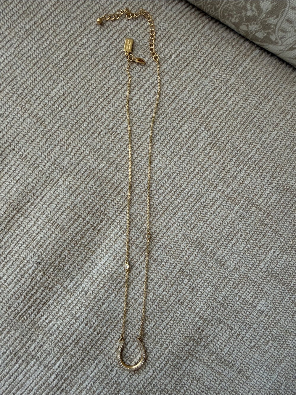 kate spade Gold Horseshoe Pendant Necklace